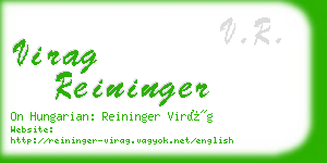 virag reininger business card